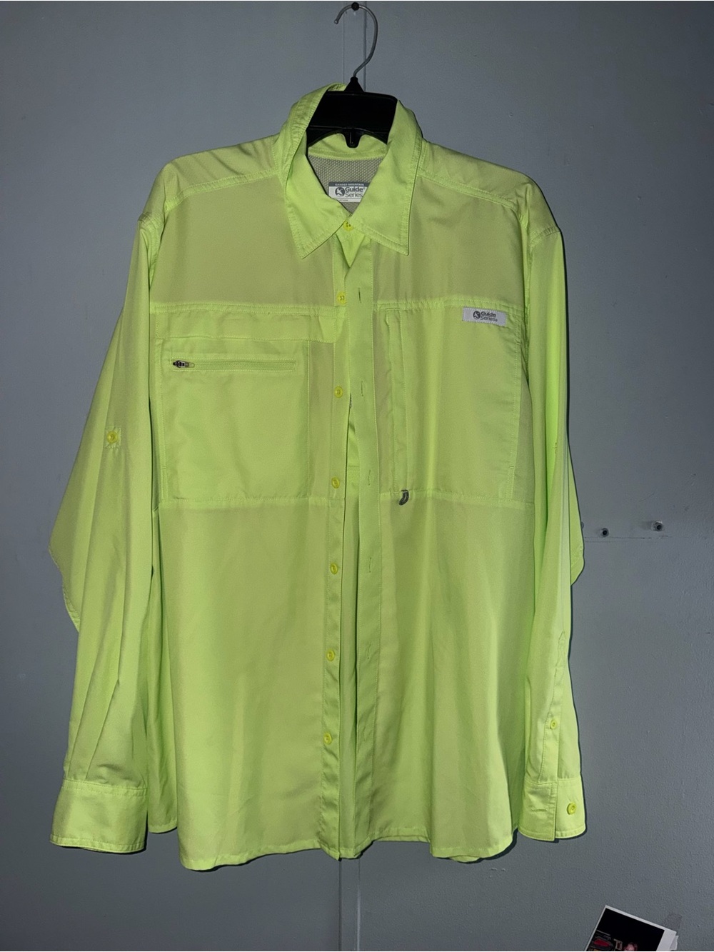 Gander Mountain Neon Yellow/Green Lightweight Fishing Shirt Jacket